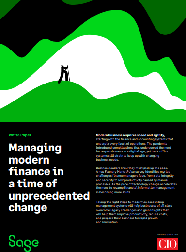  Managing modern finance in a time of unprecedented change